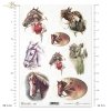 ladies, riding dress, horses, horses heads